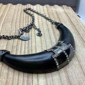 Kara Ross Black Hematite Gun Metal Collar Bracelet Necklace